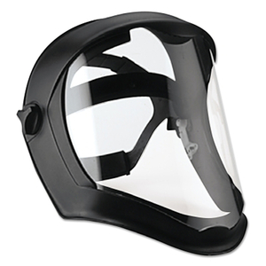 BIONIC FACE SHIELD WITH HARD HAT ADAPTER, ANTI-FOG/HARDCOAT, CLEAR by Uvex