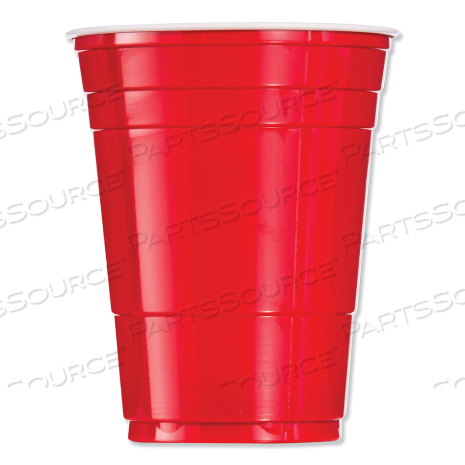 SOLO PARTY PLASTIC COLD DRINK CUPS, 16 OZ, RED by Dart Container Corporation