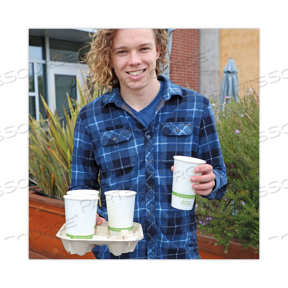 PAPER HOT CUPS, 16 OZ, WHITE by World Centric
