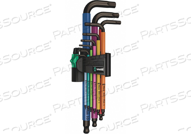 BALL END HEX KEY SET 9 PCS. METRIC by Wera