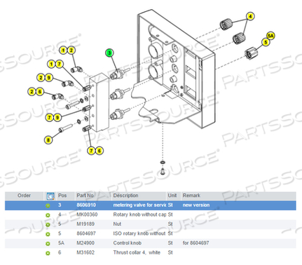 MANIFOLD GAS METERING VALVE by Draeger Inc.
