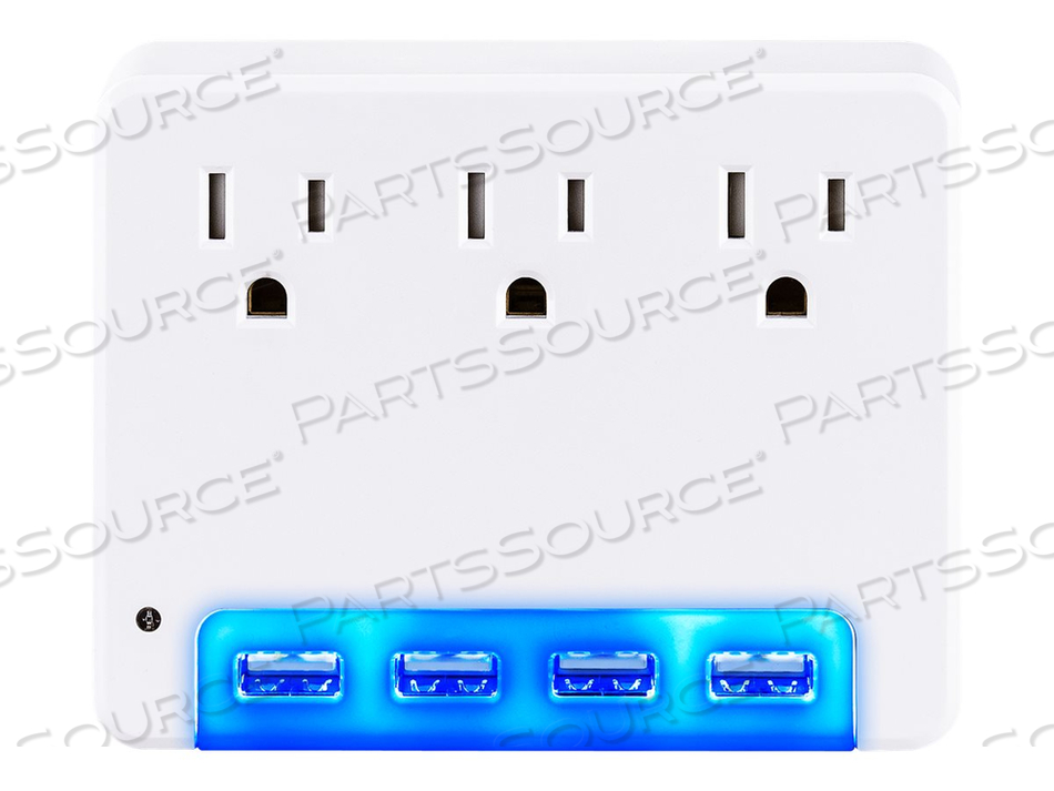 PROFESSIONAL SERIES P3WUN, SURGE PROTECTOR, AC 125 V, OUTPUT CONNECTORS: 3, WHITE by CyberPower
