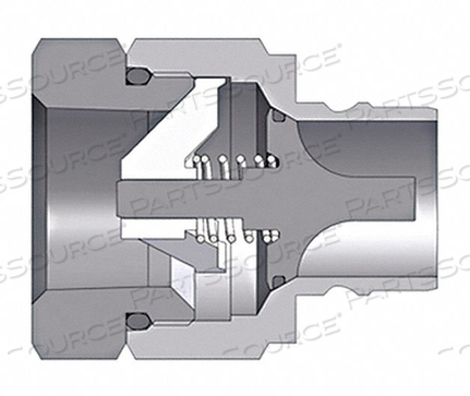 VSERIES VALVED PLUG BR 1/2 FNPTF 1/2 by Dixon Valve and Coupling