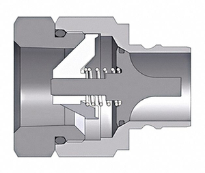 VSERIES VALVED PLUG BR 1/2 FNPTF 1/2 by Dixon Valve and Coupling
