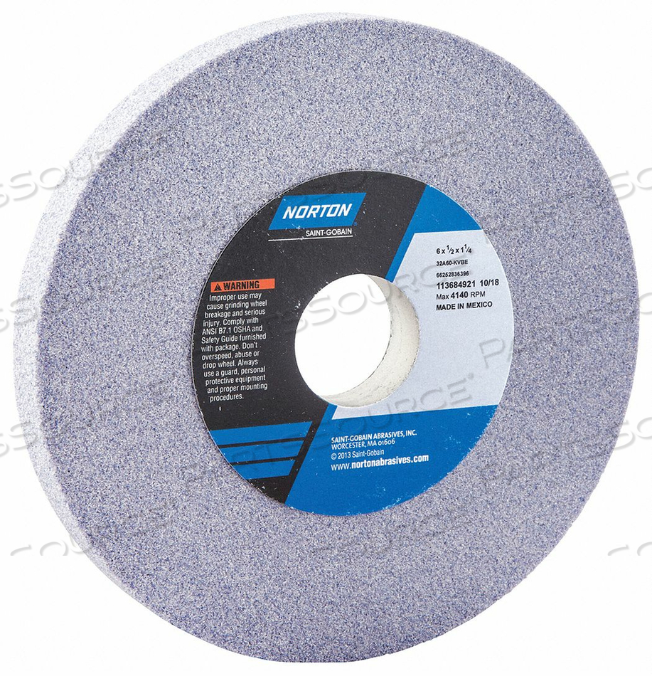 GRINDING WHEEL T1 6X1/2X1-1/4 AO 60G PK5 by Norton | Saint-Gobain Abrasives