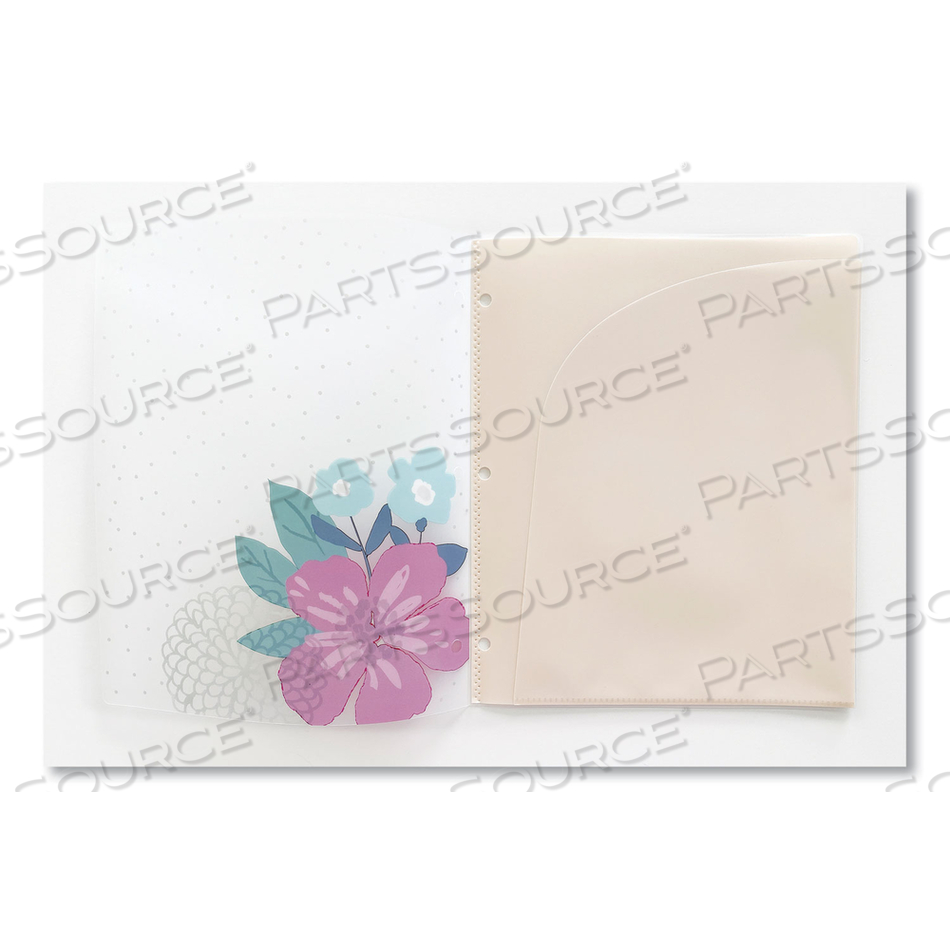 PANACHE GLOSSY 3-HOLE PUNCHED 6-POCKET FOLDER, 11 X 8.5, ASSORTED by Carolina Pad PANACHE GLOSSY 3-HOLE PUNCHED 6-POCKET FOLDER, 11 X 8.5, ASSORTED by Carolina Pad