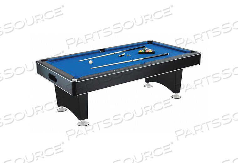 POOL TABLE 7 FT. BLACK MDF WOOL/NYLON by Hathaway