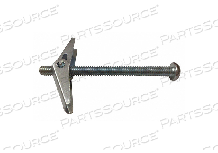 TOGGLE BOLT ANCHOR, 9/16 IN DIA, 5 IN OVERALL LG, #10-24 THREAD SIZE, STEEL, ZINC PLATED by Fabory