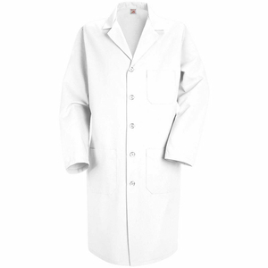 RED KAP MEN'S LAB COAT, WHITE, POLY/COMBED COTTON, TALL, 50" by VF Imagewear, Inc.