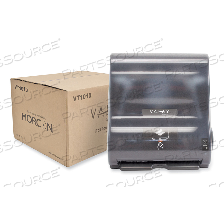 VALAY 10 INCH ROLL TOWEL DISPENSER, 13.25 X 9 X 14.25, BLACK by Morcon Tissue