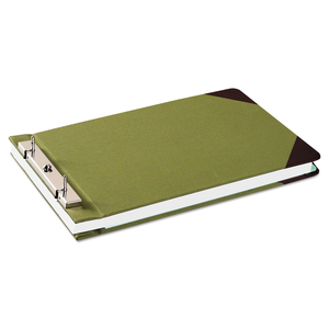 CANVAS SECTIONAL STORAGE POST BINDER, 2 POSTS, 3" CAPACITY, 8.5 X 14, GREEN by Wilson Jones