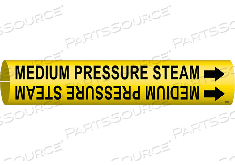 PIPE MARKER MEDIUM PRESSURE STEAM YELLOW by Brady Americas PIPE MARKER MEDIUM PRESSURE STEAM YELLOW by Brady Americas