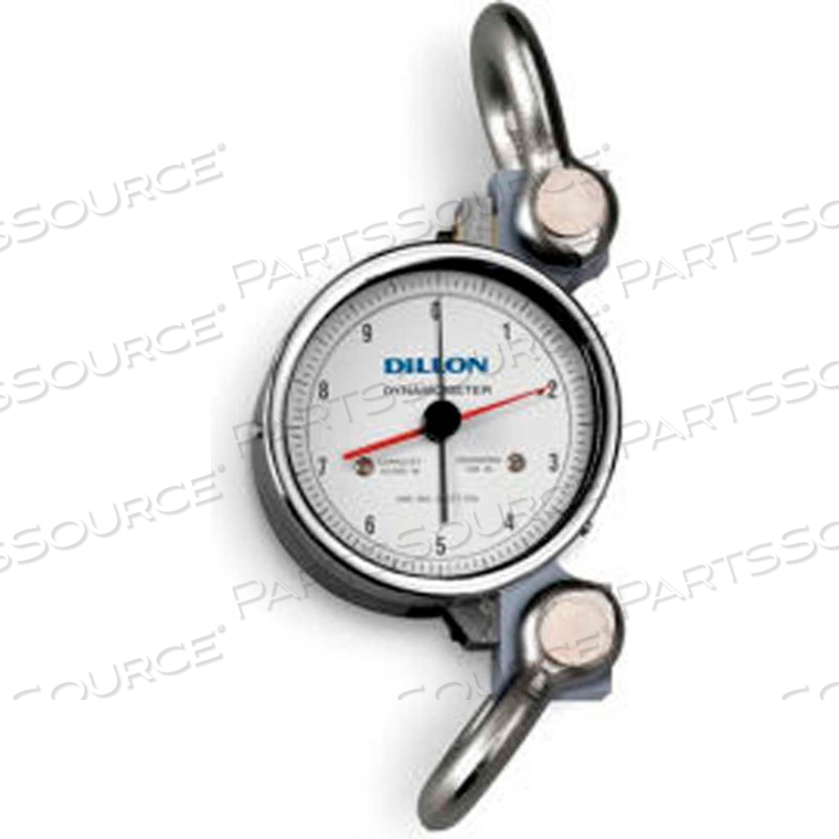 AP MECHANICAL DYNAMOMETER WITH SHACKLES, 5" DIAL, 10,000 KG X 100 KG by Dillon Equipment Company