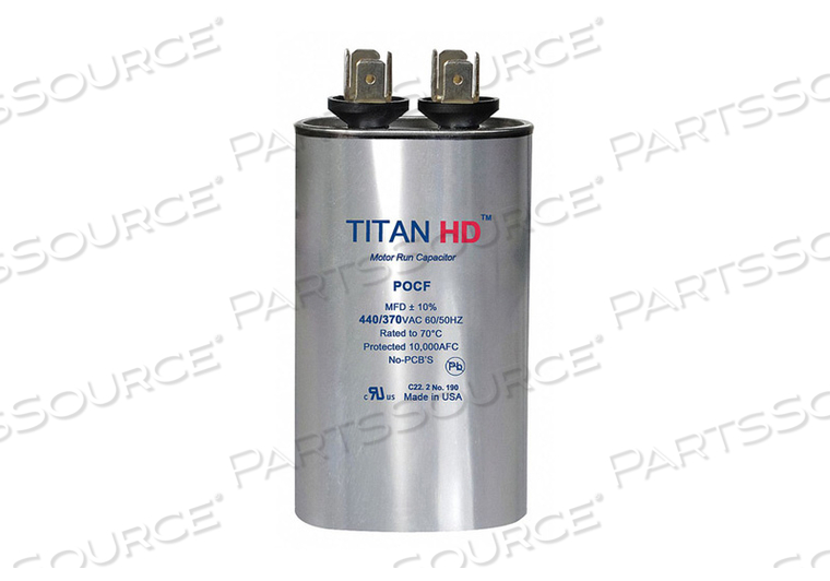 MOTOR RUN CAPACITOR 45 MFD 440V OVAL by Titan HD MOTOR RUN CAPACITOR 45 MFD 440V OVAL by Titan HD