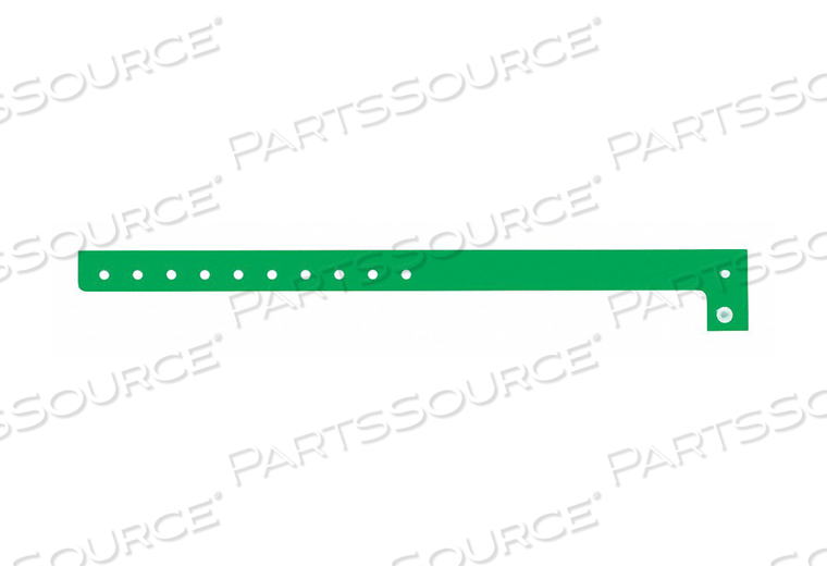 ID WRISTBAND L-SHAPED GREEN 5/8INW PK500 by Identiplus