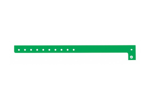 ID WRISTBAND L-SHAPED GREEN 5/8INW PK500 by Identiplus
