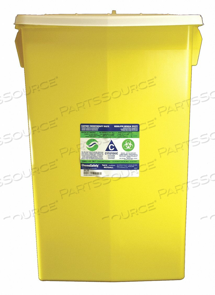 CHEMO/SHARPS CONTAINER 18 GAL. HINGED by Kendall - Covidien CHEMO/SHARPS CONTAINER 18 GAL. HINGED by Kendall - Covidien