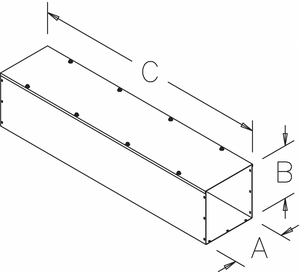 LAY-IN FLAT-COVER WIREWAY 4INWX4INH by Hoffman