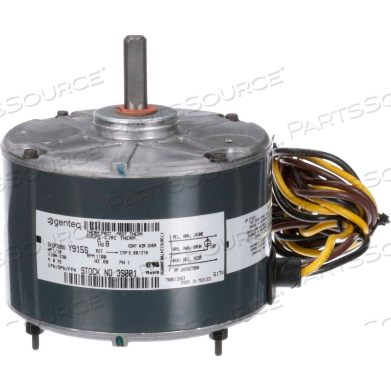 GENTEQ OEM REPLACEMENT MOTOR, 1/10 HP, 1100 RPM, 208-230V, TEAO, 48 FRAME 