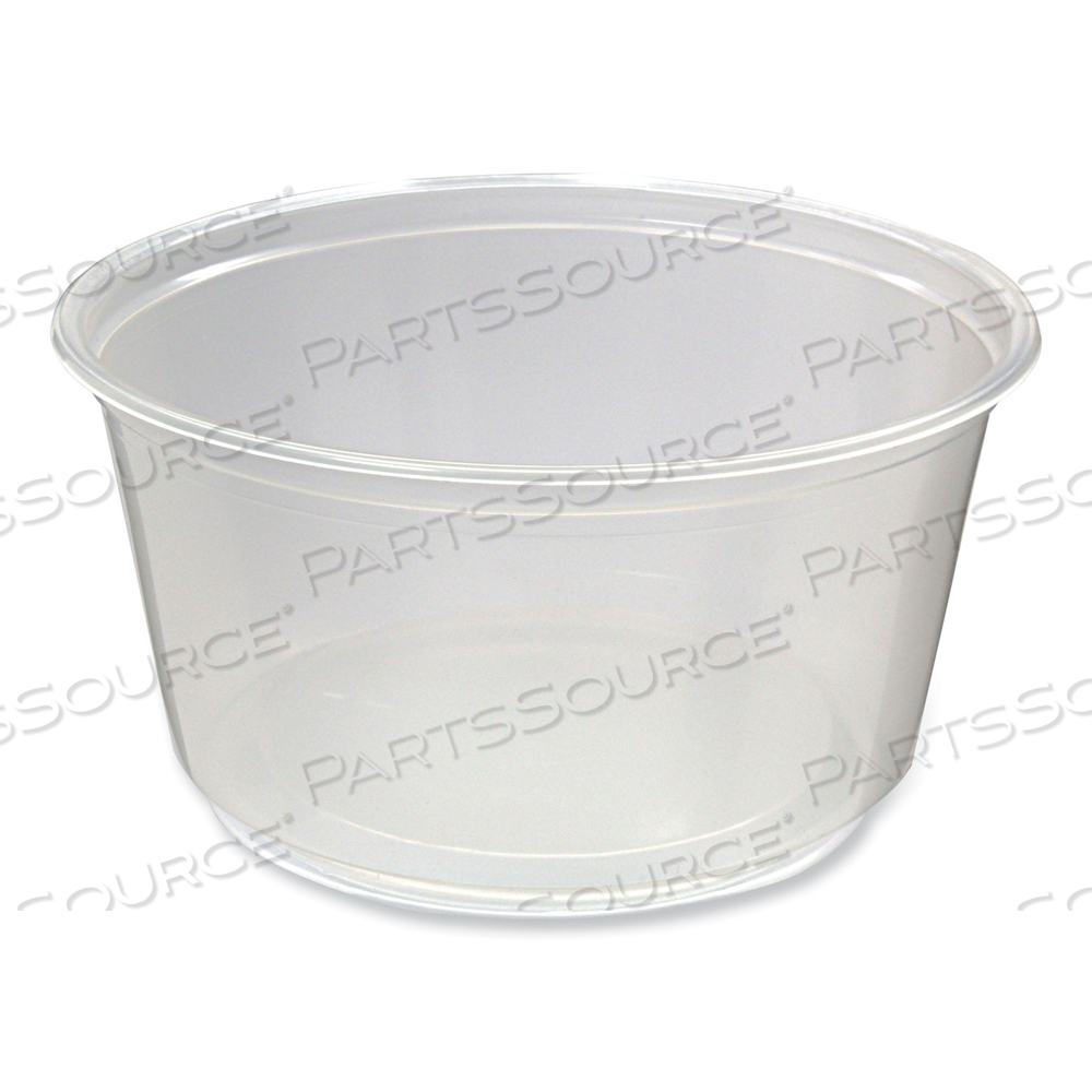 MICROWAVABLE DELI CONTAINERS, 12 OZ, 4.6 DIAMETER X 2.3 H, CLEAR, PLASTIC by Fabrikal