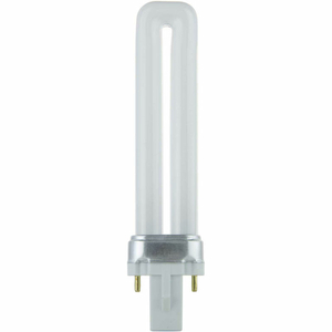 SUNLITE PL7/SP27K 7 WATT PL 2-PIN SINGLE U-SHAPED TWIN TUBE G23 BASE, WARM WHITE by Sunshine