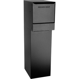 THRU-WALL PACKAGE DROP VAULT PLUS DVWM0062SA W/BOTTOM HOLD REAR ACCESS - BLACK by Dvault Company