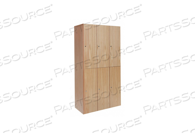 WARDROBE LOCKR SOLID 3 WIDE 2 TIER WOOD by Hallowell