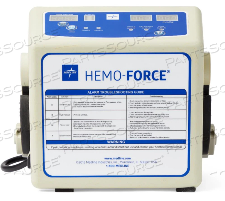 REPAIR - MEDLINE HEMO-FORCE COMPRESSION THERAPY DEVICE 