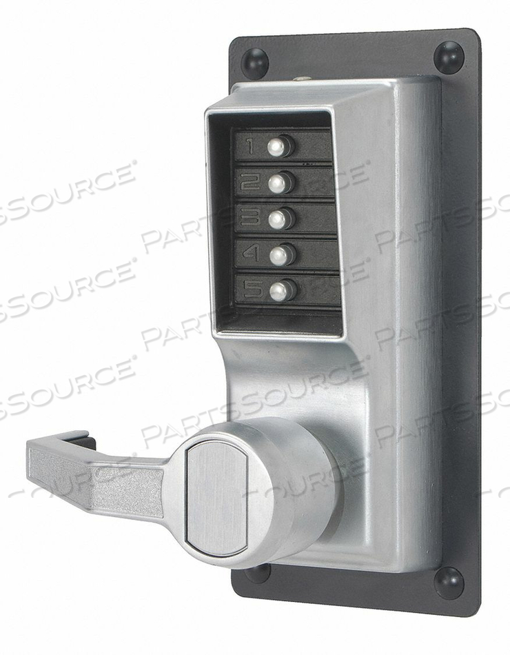 PUSH BUTTON EXIT TRIM SATIN CHROME LEFT by Simplex Inc. PUSH BUTTON EXIT TRIM SATIN CHROME LEFT by Simplex Inc.
