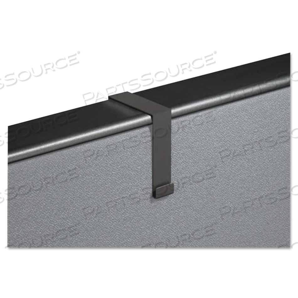 CUBICLE PARTITION HANGERS, FOR 1.5" TO 2.5" THICK PARTITION WALLS, BLACK by Quartet
