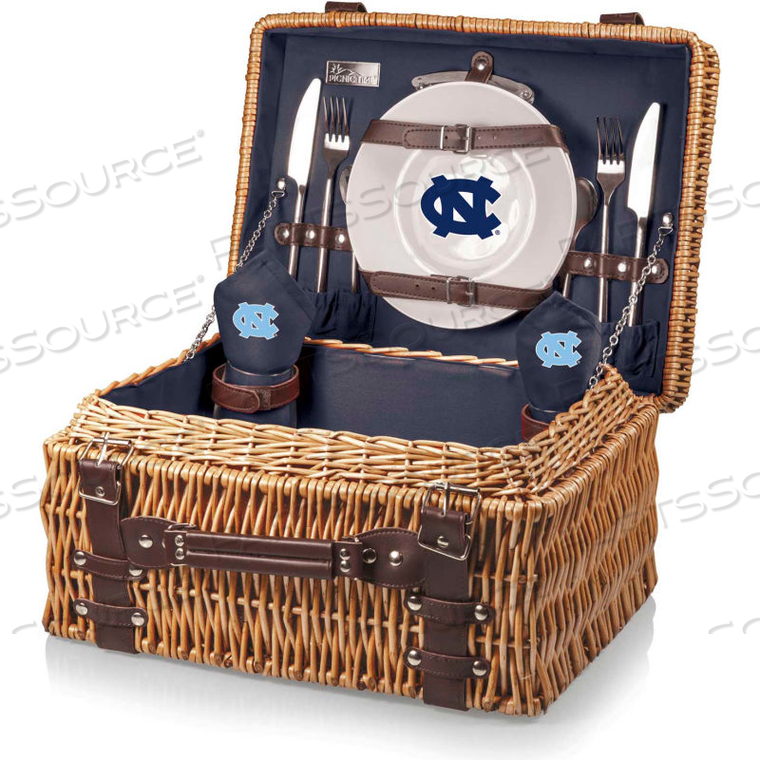 CHAMPION PICNIC BASKET - NAVY (UNIVERSITY OF NORTHERN CAROLINA TAR HEELS) DIGITAL PRINT 