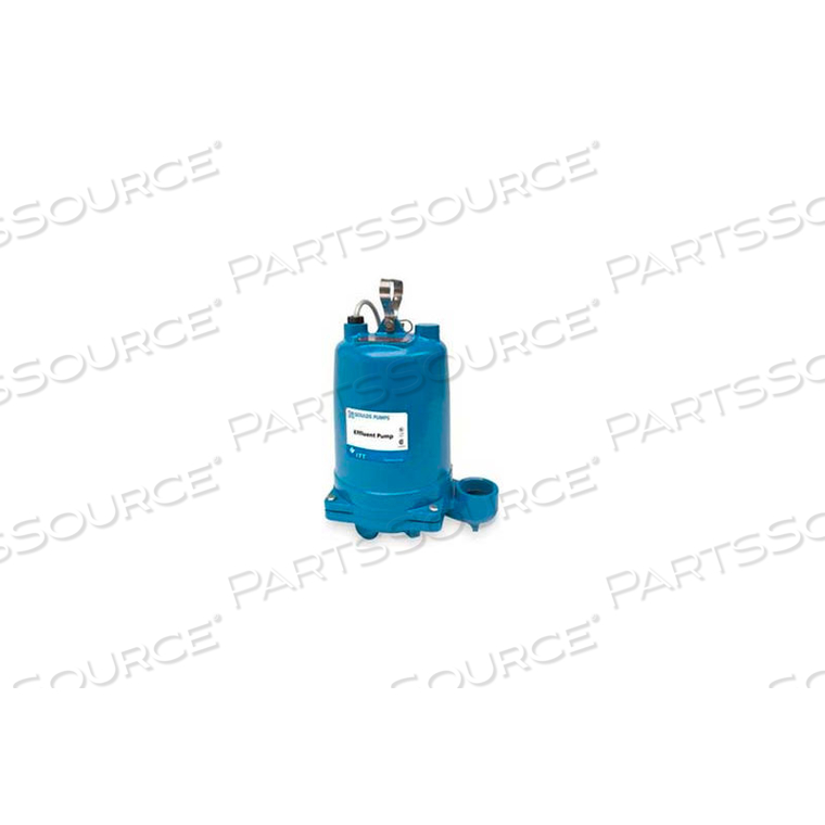 SUBMERSIBLE EFFLUENT PUMP- 1/3 HP- 115V- PHASE 1- 10.7 AMPS 