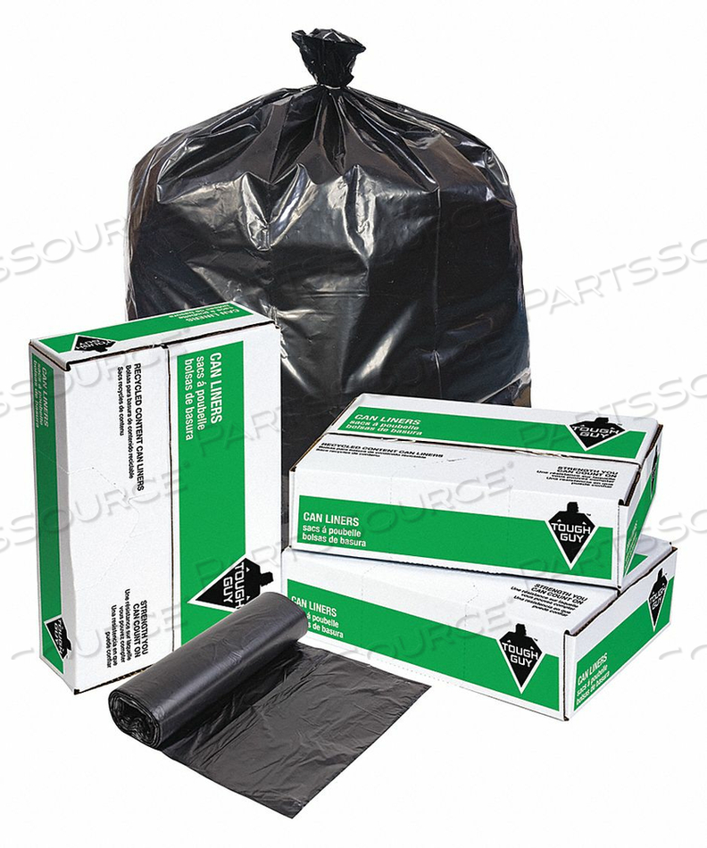 COMPOSTABLE TRASH BAG 56 GAL. BLK PK100 by Tough Guy