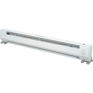 PORTABLE BASEBOARD HEATER, 1000W, 120V, 4FT,W/THERMOSTAT, WHITE by King Electric Mfg