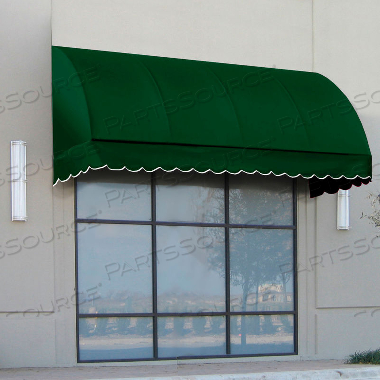 WINDOW/ENTRY AWNING 6' 4-1/2" W X 2'D X 2' 7"H FOREST GREEN 