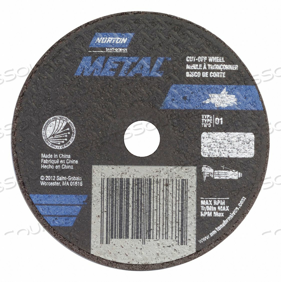 CUTOFF WHEEL NORTON METAL 4 X.035 X3/8 by Norton | Saint-Gobain Abrasives