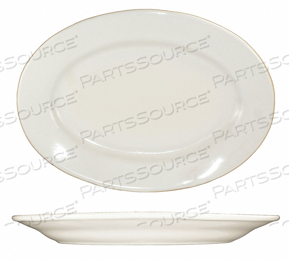 PLATTER 9-3/8X6-5/16 AMERICAN WHITE PK24 by ITI