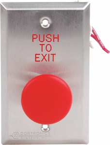 PUSH TO EXIT BUTTON 125VAC RED BUTTON by Dortronics Systems, Inc.