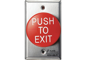 PUSH BUTTON 2-1/4 IN D W/FACE PLATE by Alarm Controls