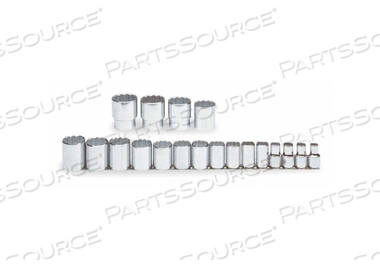 SOCKET SET SAE 1/2 IN DR 19 PC by Proto