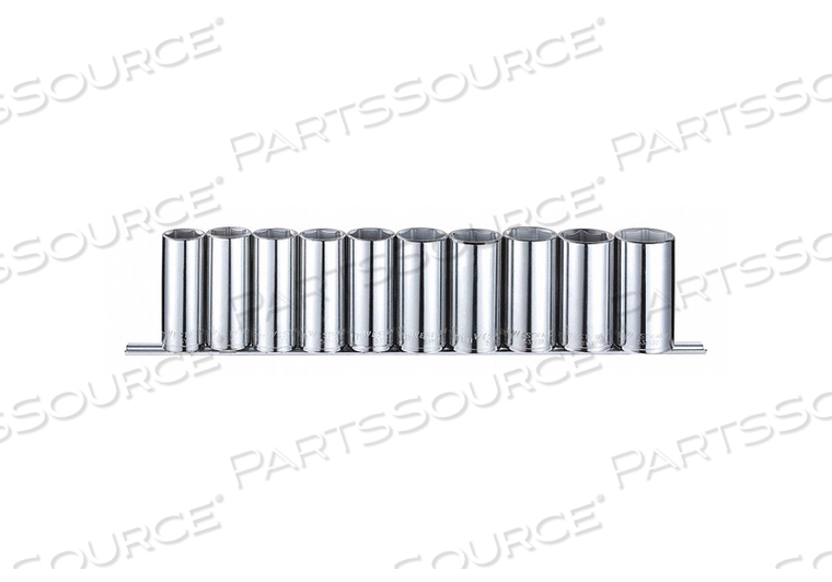 SOCKET SET 1/2 METRIC CHROME 10PCS by Westward SOCKET SET 1/2 METRIC CHROME 10PCS by Westward