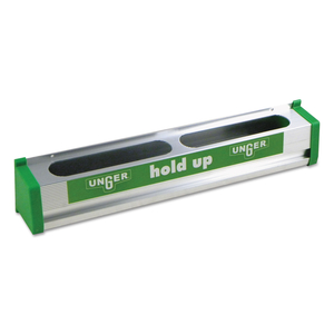 HOLD UP ALUMINUM TOOL RACK, 18W X 3.5D X 3.5H, ALUMINUM/GREEN by Unger