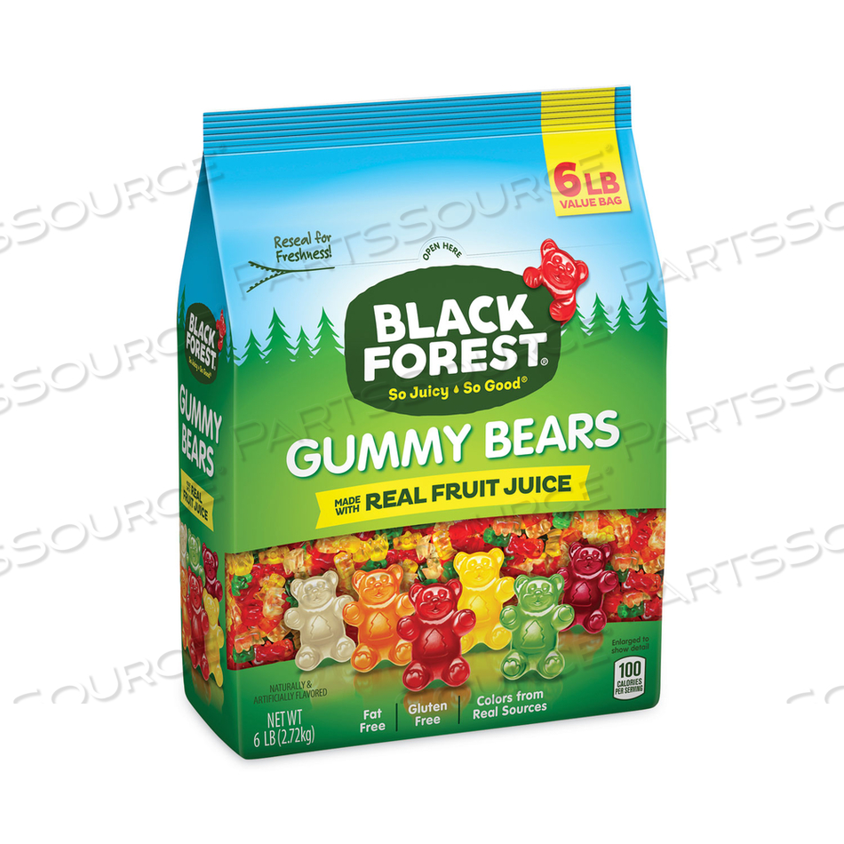 GUMMY BEARS, ASSORTED, 6 LB BAG 