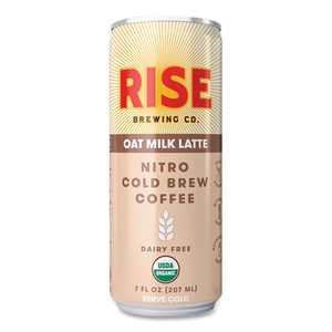 NITRO COLD BREW LATTE, OAT MILK, 7 OZ CAN, 12/CARTON by RISE Brewing Co.