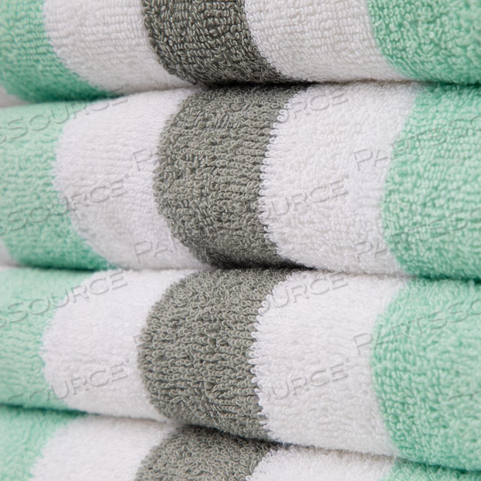 CABO CABANA TOWELS - GREY/MINT by Monarch Brands Inc.