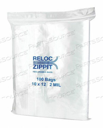 RECLOSABLE BAG STANDARD LDPE SEAL PK1000 by Reloc Zippit