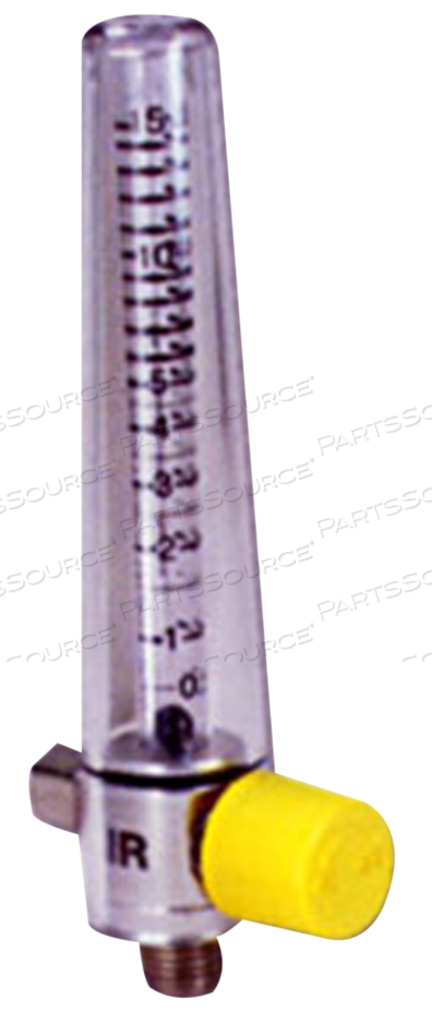 COMPACT AIR FLOWMETER, 0 TO 15 LPM FLOW, POLYCARBONATE HOUSING, ALUMINUM BODY, NPTF, 1/8 IN, 50 PSI, 70 DEG F, CHROME PLATED by Precision Medical, Inc. COMPACT AIR FLOWMETER, 0 TO 15 LPM FLOW, POLYCARBONATE HOUSING, ALUMINUM BODY, NPTF, 1/8 IN, 50 PSI, 70 DEG F, CHROME PLATED by Precision Medical, Inc.