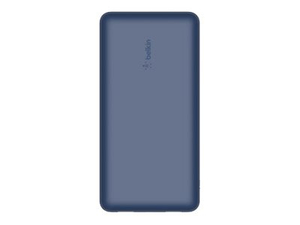 POWER BANK, 20000 MAH, 15 WATT, 3 OUTPUT CONNECTORS (USB, USB-C), ON CABLE: USB-C, BLUE by Belkin POWER BANK, 20000 MAH, 15 WATT, 3 OUTPUT CONNECTORS (USB, USB-C), ON CABLE: USB-C, BLUE by Belkin