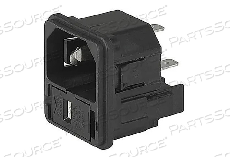 MODULE, POWER ENTRY, QUICK CONNECT CONNECTOR TERMINALS, 10A CURRENT RATING, IEC C14 CONNECTOR TYPE, 250VAC VOLTAGE RATING by Schurter MODULE, POWER ENTRY, QUICK CONNECT CONNECTOR TERMINALS, 10A CURRENT RATING, IEC C14 CONNECTOR TYPE, 250VAC VOLTAGE RATING by Schurter