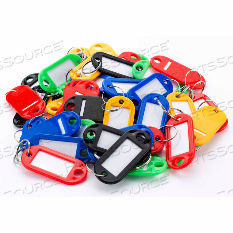 50 ASSORTED KEY TAGS - COLOR CODED WITH WINDOW INSERT by Barska